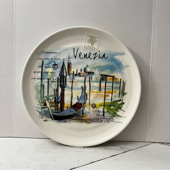 Ceramica Cuore Venezia Gondola Plate Made In Italy 9" - Picture 7 of 9